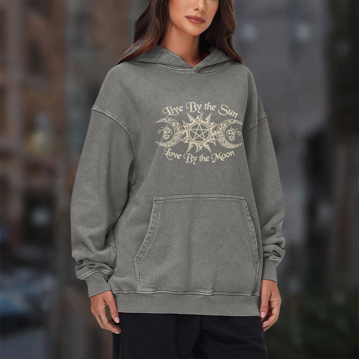 WorldNorse Live By The Sun Celtic Knot Washed Hoodie - image 17