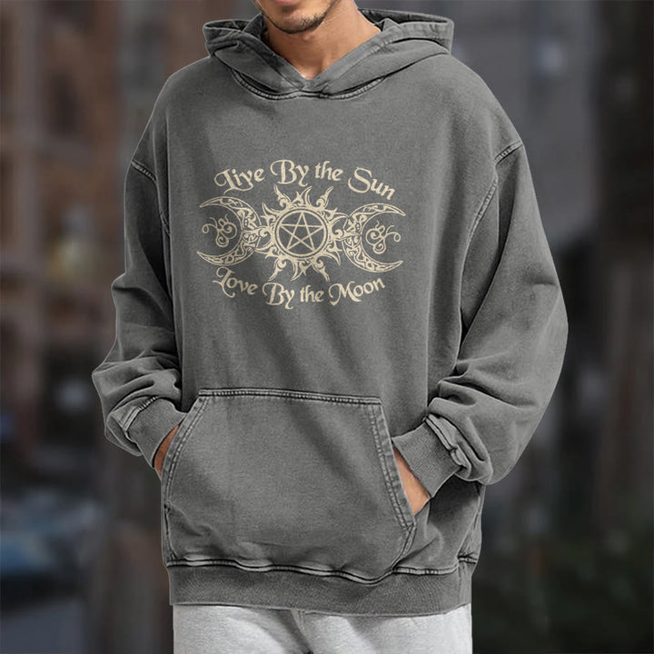 WorldNorse Live By The Sun Celtic Knot Washed Hoodie - image 16