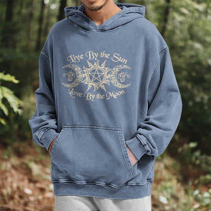 WorldNorse Live By The Sun Celtic Knot Washed Hoodie - image 22