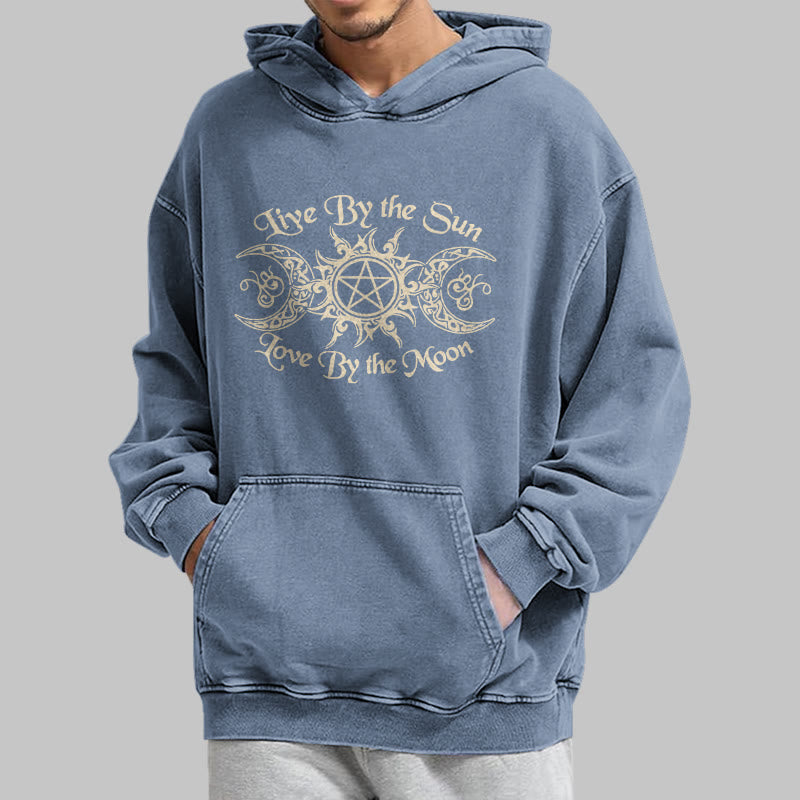 WorldNorse Live By The Sun Celtic Knot Washed Hoodie - image 21