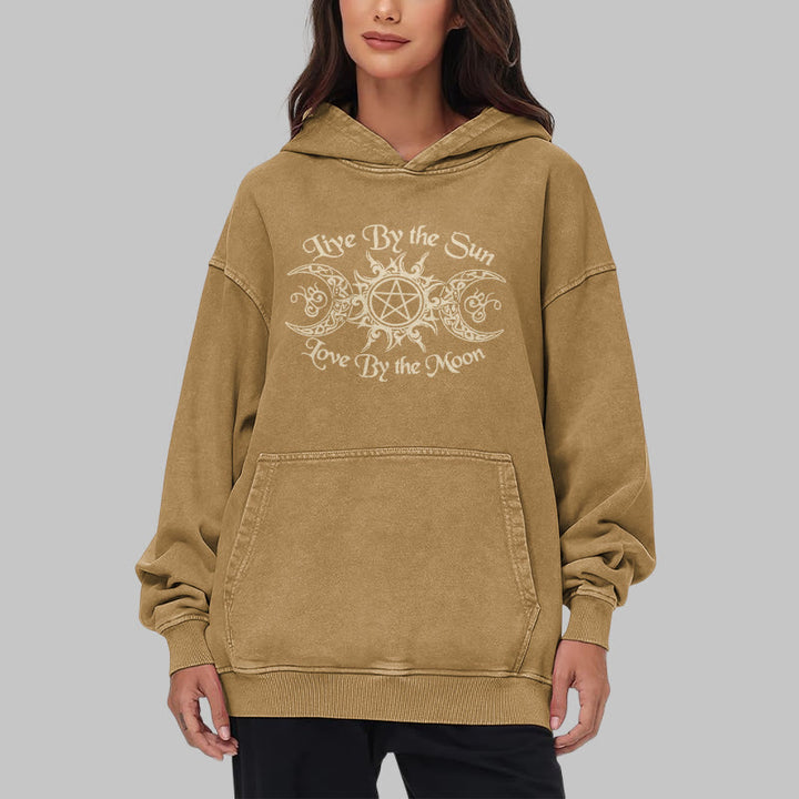 WorldNorse Live By The Sun Celtic Knot Washed Hoodie - image 31