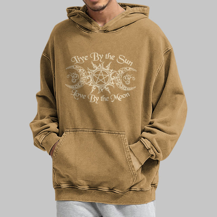WorldNorse Live By The Sun Celtic Knot Washed Hoodie - image 28