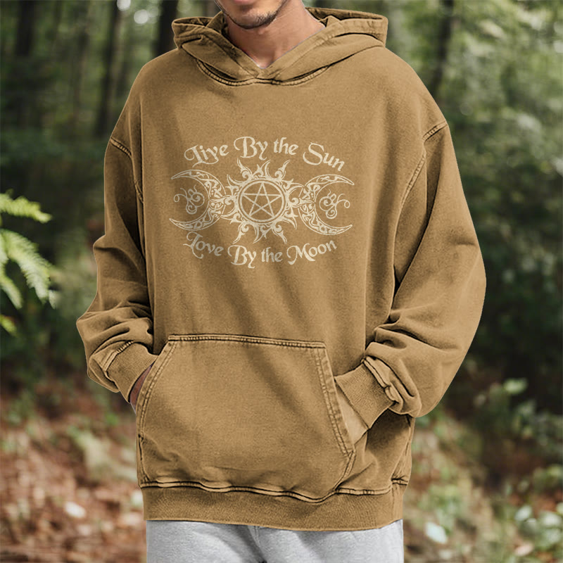 WorldNorse Live By The Sun Celtic Knot Washed Hoodie - image 30