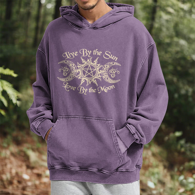 WorldNorse Live By The Sun Celtic Knot Washed Hoodie - image 35