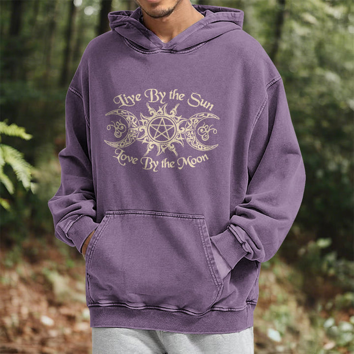 WorldNorse Live By The Sun Celtic Knot Washed Hoodie - image 35