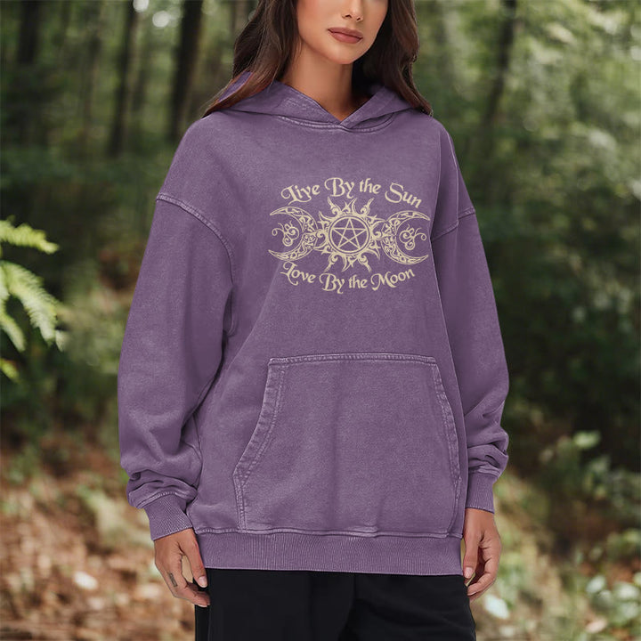 WorldNorse Live By The Sun Celtic Knot Washed Hoodie - image 37