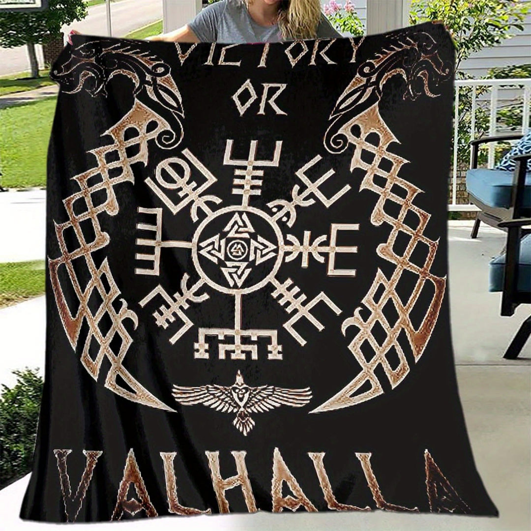 WorldNorse Mjolnir Vegvisir Blanket
