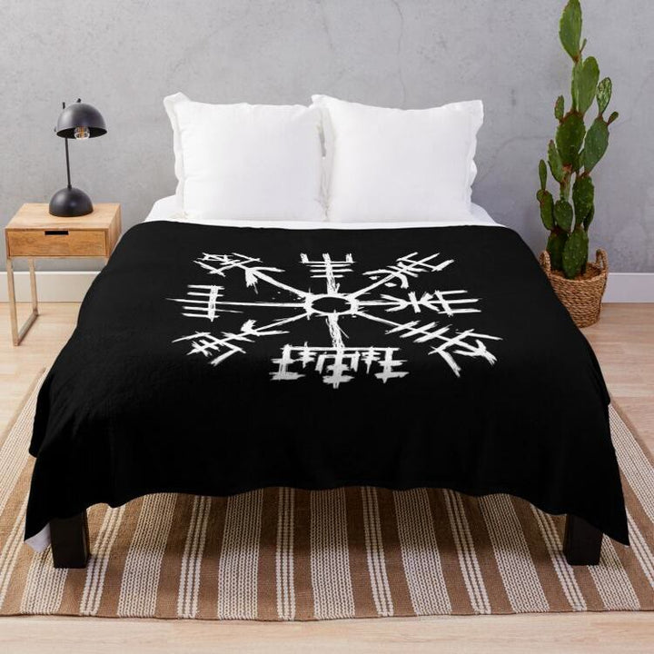 WorldNorse Wolves Vegvisir Blanket