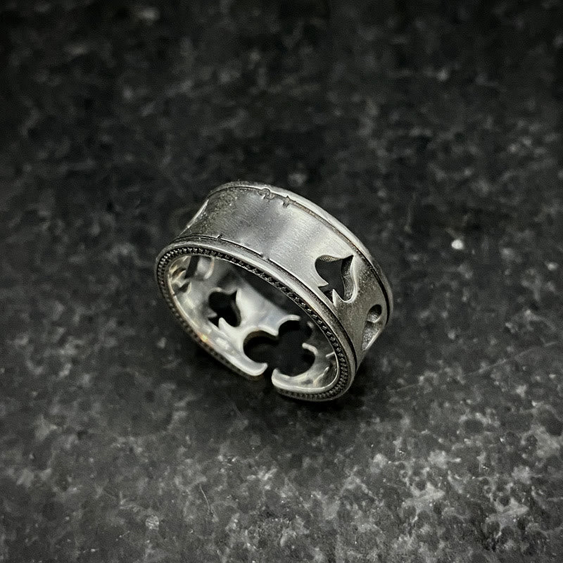 WorldNorse Playing Card Hollow Ring