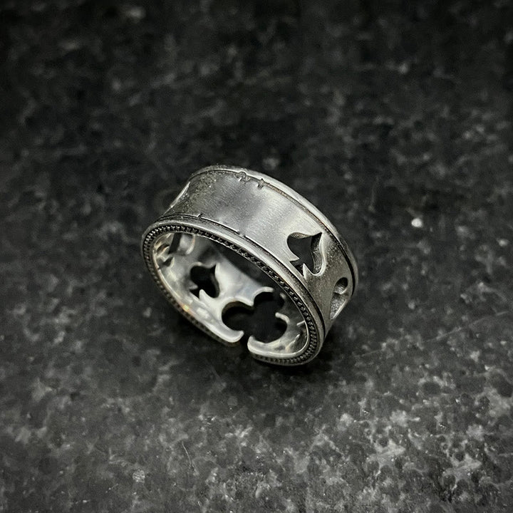 WorldNorse Playing Card Hollow Ring