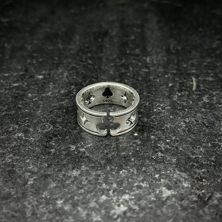 WorldNorse Playing Card Hollow Ring