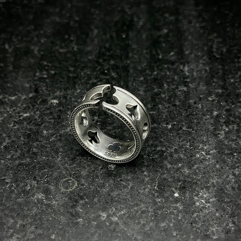 WorldNorse Playing Card Hollow Ring