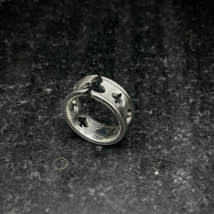WorldNorse Playing Card Hollow Ring
