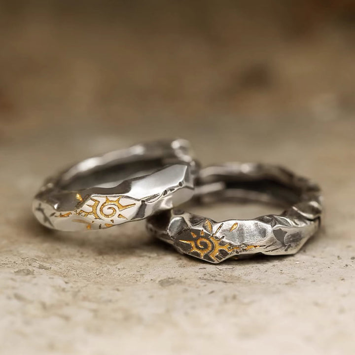 WorldNorse Wish Emblem Hammered Open Ring / Necklace / Earrings