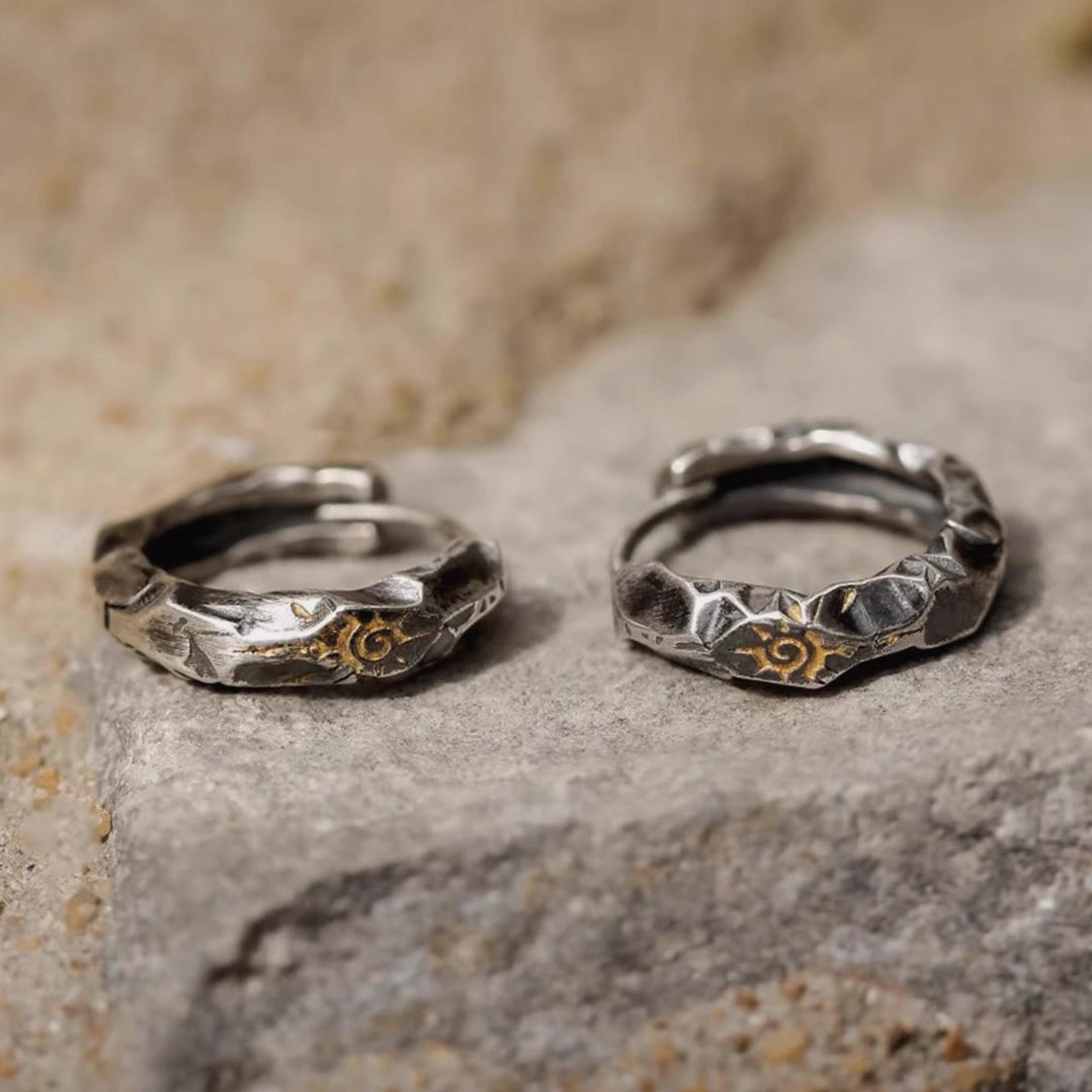 WorldNorse Wish Emblem Hammered Open Ring / Necklace / Earrings