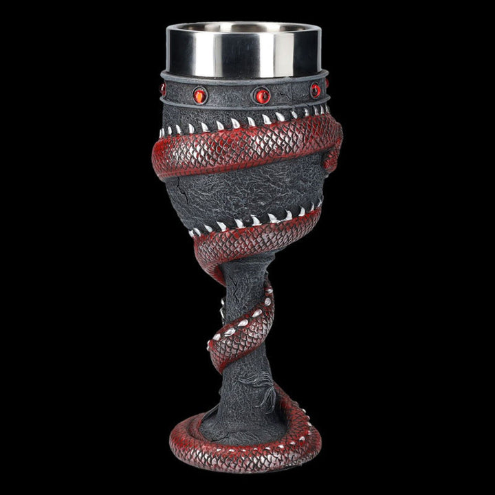 WorldNorse 3D Relief Medieval Viking Dragon Wine Goblet