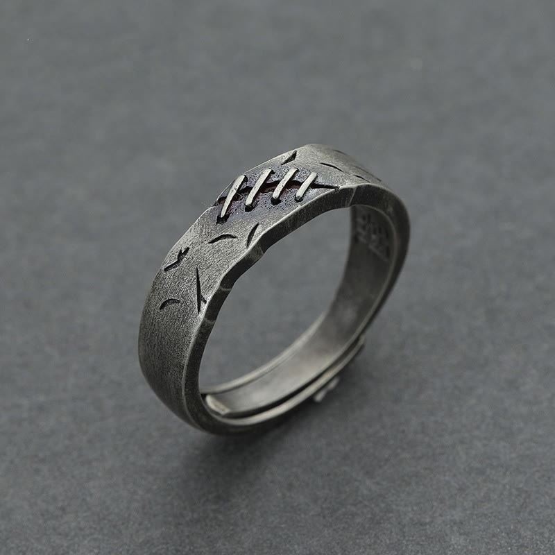 WorldNorse Scar Stitches Band Ring