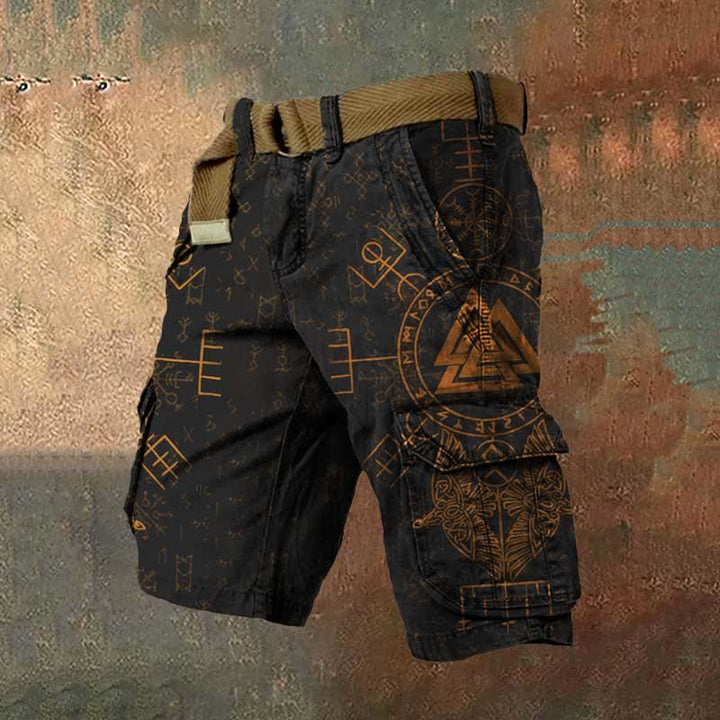 WorldNorse Viking Vegvisir Valknut Rune Cargo Shorts - US/UK/AU50,EU60 (5XL) - image 1