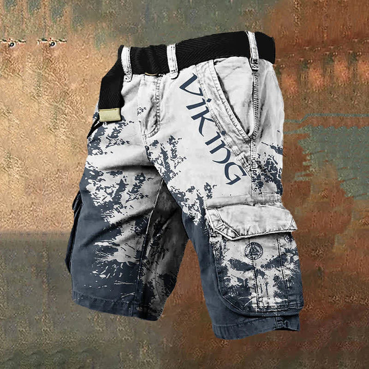 WorldNorse Viking Valknut Cargo Shorts - White Blue - US/UK/AU50,EU60 (5XL) - image 3