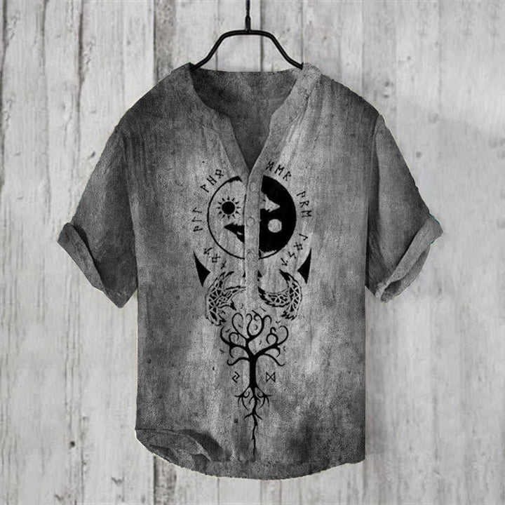 WorldNorse Viking Yggdrasil Vegvisir Valknut Casual Shirt - US/UK/AU50,EU60 (5XL) - image 1