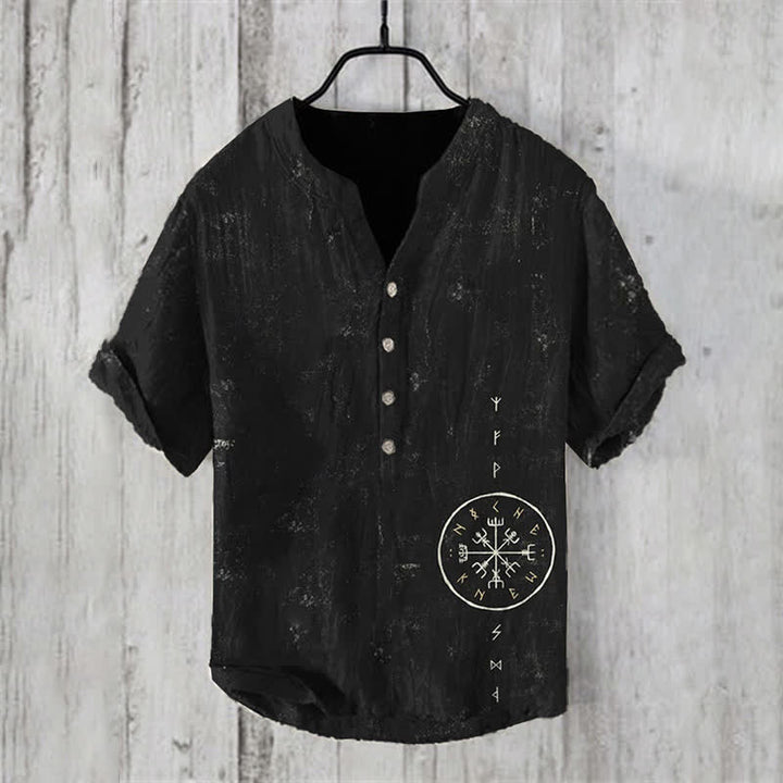WorldNorse Viking Vegvisir Rune Casual Shirt - US/UK/AU50,EU60 (5XL) - image 1