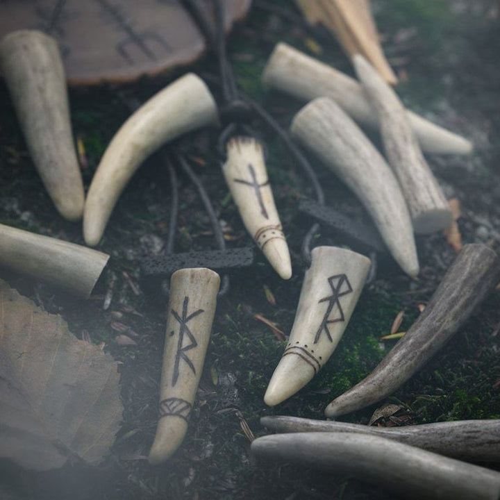 WorldNorse Viking Protection BindRune Antler Pendant