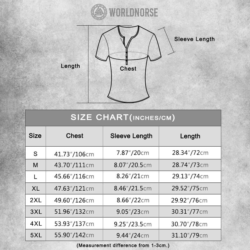 WorldNorse Viking Axe Vegvisir Mjolnir T-Shirt