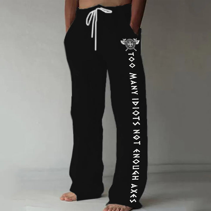 WorldNorse Viking Axe Casual Pants - Black - US/UK/AU52,EU62 (6XL) - image 1