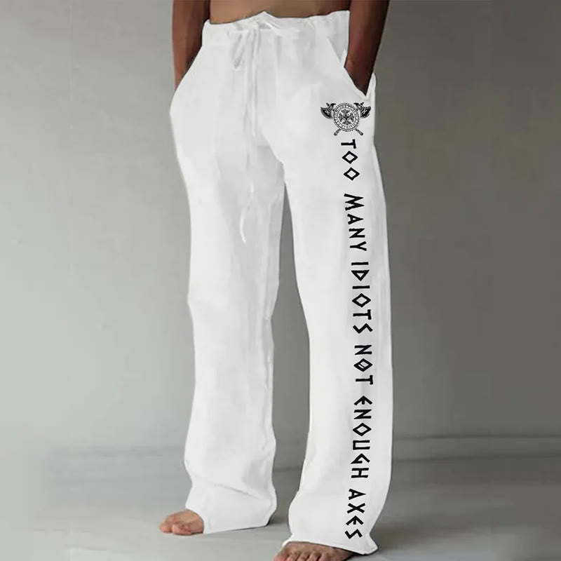 WorldNorse Viking Axe Casual Pants - White - US/UK/AU52,EU62 (6XL) - image 2