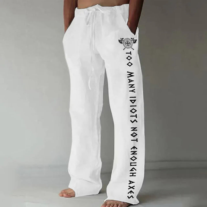 WorldNorse Viking Axe Casual Pants - White - US/UK/AU52,EU62 (6XL) - image 2