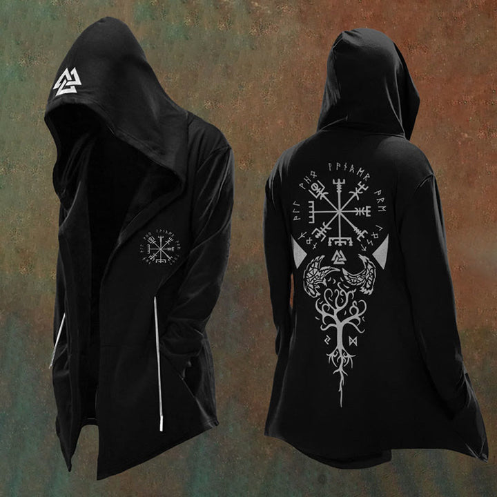 WorldNorse Tree of Life Valknut Hooded Jacket