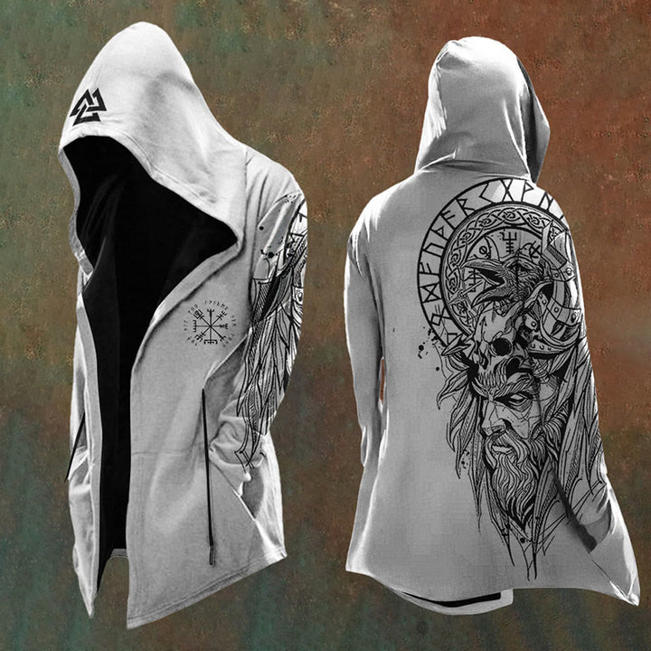 WorldNorse Odin Allfather Vegvisir Hooded Jacket