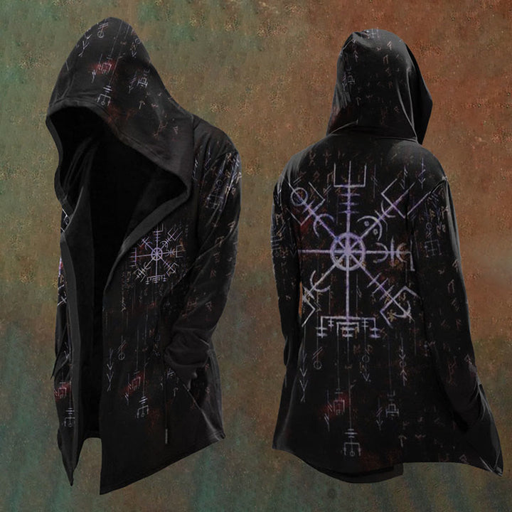 WorldNorse Vegvisir Runes Hooded Jacket