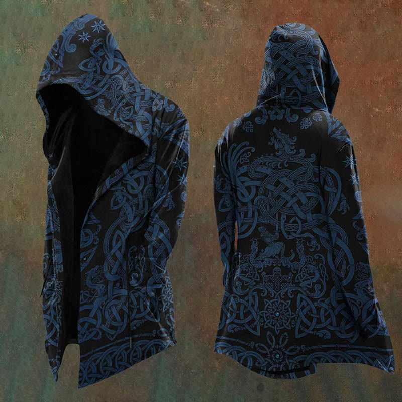 WorldNorse Norse Dragon Celtic Knot Hooded Jacket