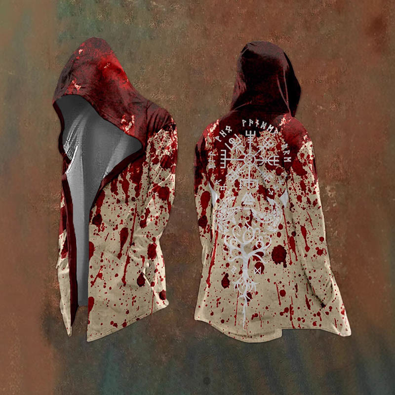 WorldNorse Vegvisir Valknut Yggdrasil Hooded Jacket