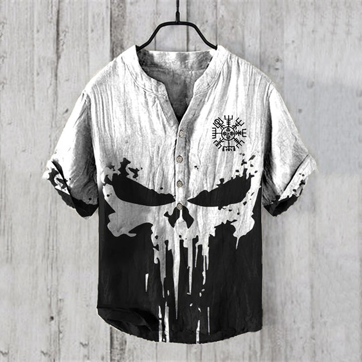 WorldNorse Viking Vegvisir Casual Shirt - Black - US/UK/AU50,EU60 (5XL) - image 2