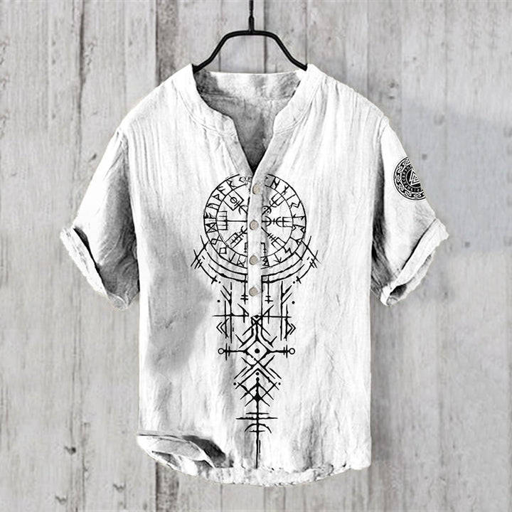 WorldNorse Viking Vegvisir Valknut Celtic Knot Casual Shirt - US/UK/AU50,EU60 (5XL) - image 1