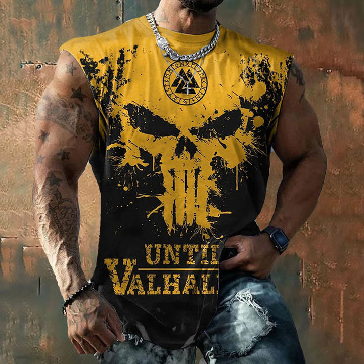 WorldNorse Valknut Runes Skull Vest