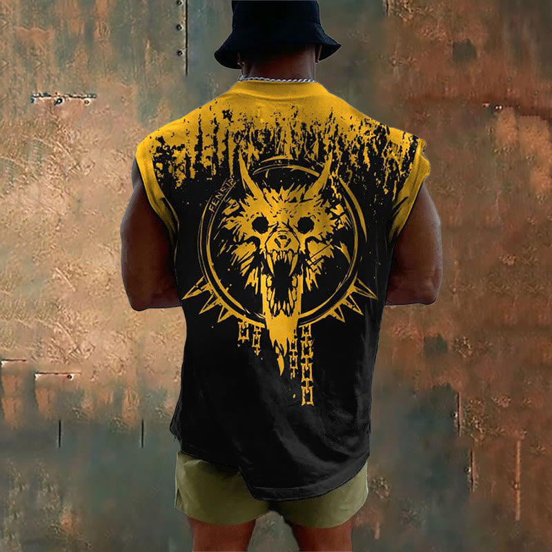 WorldNorse Valknut Runes Skull Vest