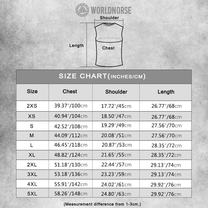 WorldNorse Viking Axe Mjolnir Valknut Vest