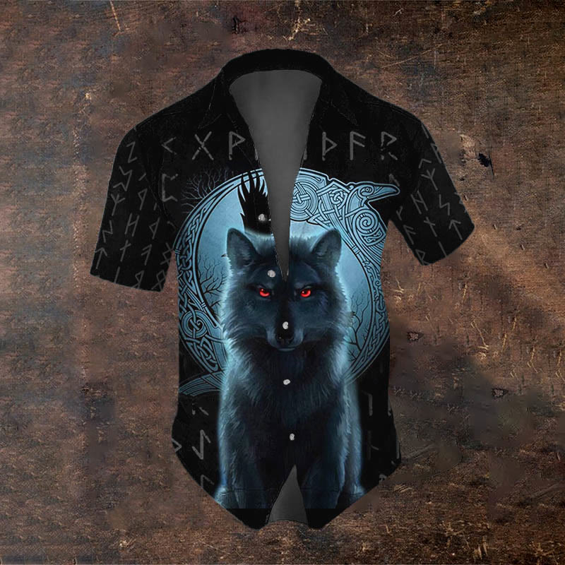 WorldNorse Fenrir Wolf Short Sleeve Shirt