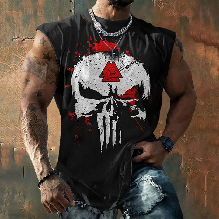 WorldNorse Valknut Skull Print Vest