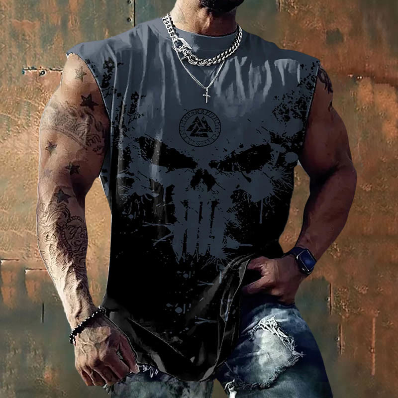 WorldNorse Rune Valknut Skull Vest