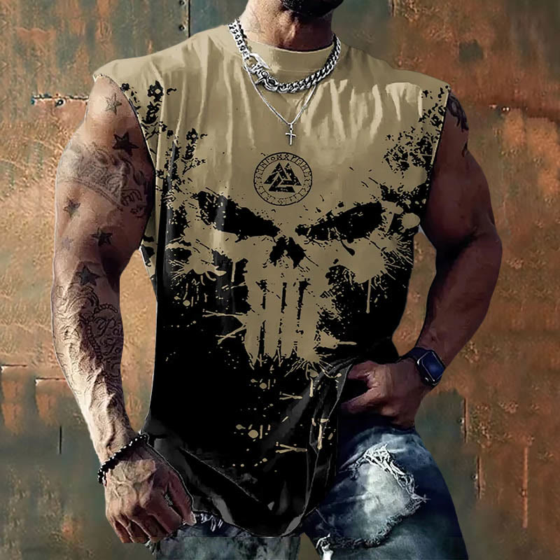 WorldNorse Rune Valknut Skull Vest