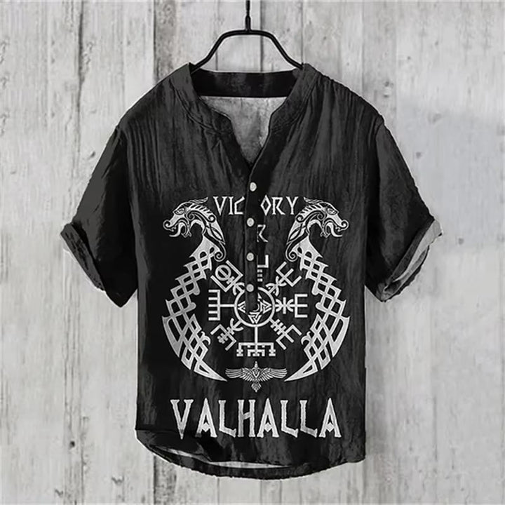 WorldNorse Victory Valhalla Norse Dragon Casual Shirt - Black - US/UK/AU50,EU60 (5XL) - image 1
