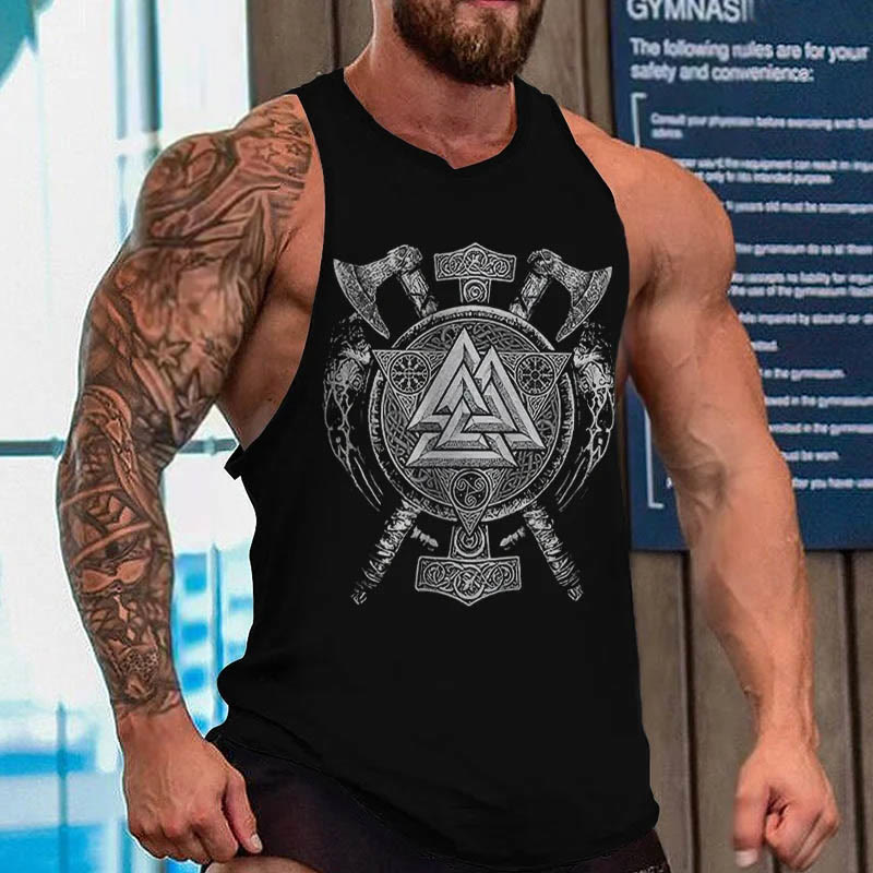 WorldNorse Valknut Viking Axe Mjolnir Celtic Knot Vest