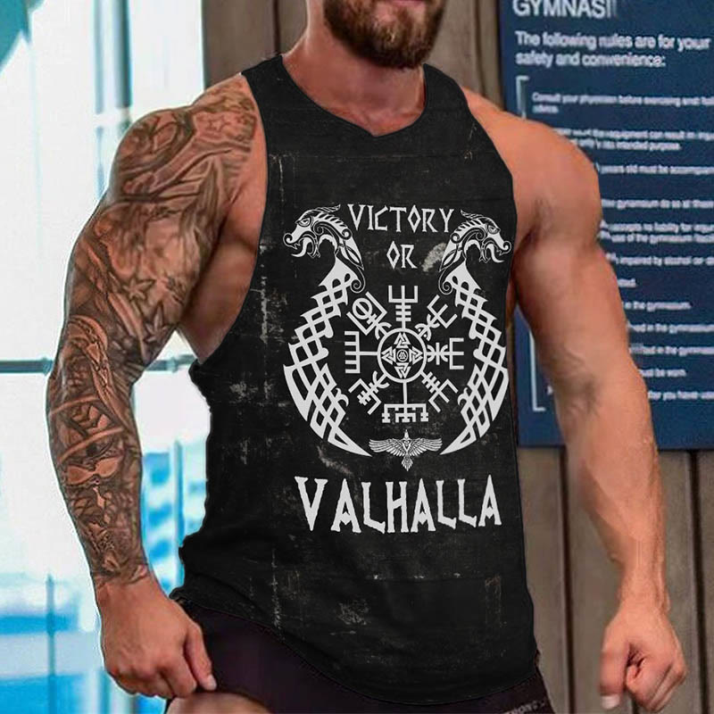 WorldNorse Runes Raven Valknut Norse Dragon Vegvisir Vest