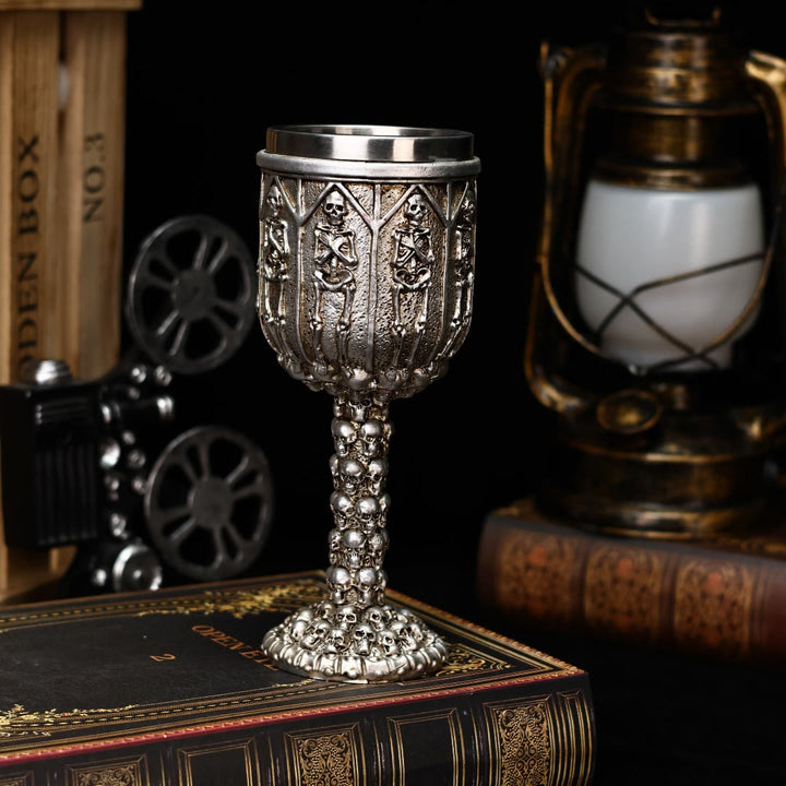 WorldNorse Multi-skull Standing Goblet