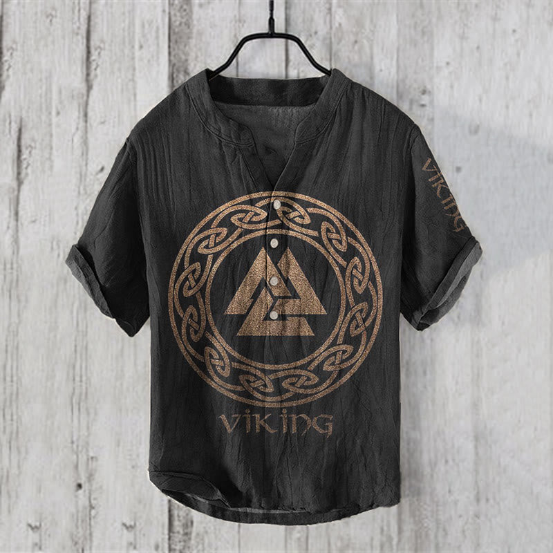 WorldNorse Viking Celtic Knot Valknut Casual Shirt - US/UK/AU50,EU60 (5XL) - image 1