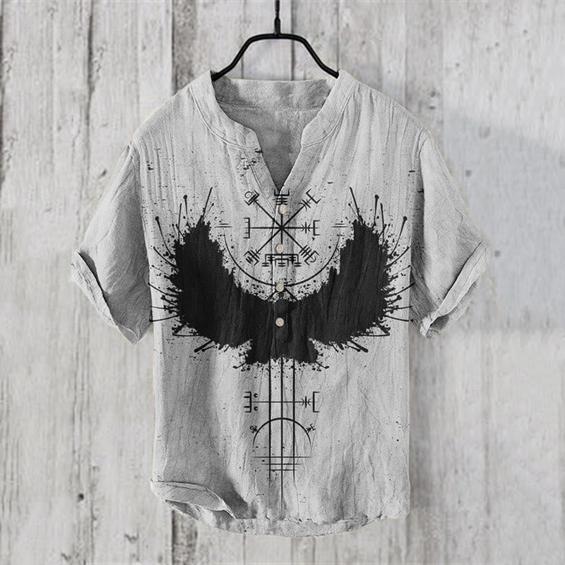 WorldNorse Wing Spread Eagle Vegvisir Casual Shirt - US/UK/AU50,EU60 (5XL) - image 1